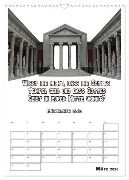 Produktbild: drei.sechzehn - Der Jesus Kalender (Wandkalender 2026 DIN A3 hoch), CALVENDO Monatskalender