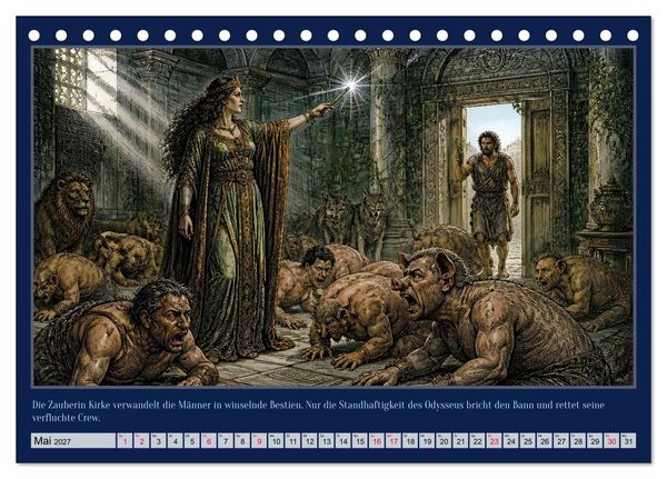 Produktbild: Gegen Sturm und G&ouml;tter: Die Heimkehr des Odysseus (Tischkalender 2027 DIN A5 quer), CALVENDO Monatskalender