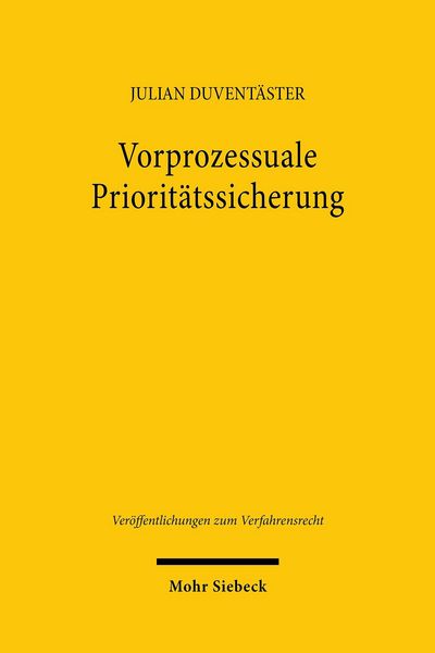 Produktbild: Vorprozessuale Priorit&auml;tssicherung