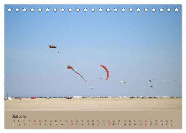 Produktbild: R&ouml;m&ouml; - Wasser, Wind und endloser Strand (Tischkalender 2026 DIN A5 quer), CALVENDO Monatskalender