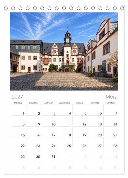 Produktbild: Tischplaner 2027 - Glanzvolles Weilburg (A5 Tischkalender zum Aufstellen) CALVENDO
