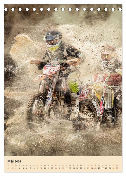 Produktbild: Motocross - Sport der Extreme (Tischkalender 2026 DIN A5 hoch), CALVENDO Monatskalender