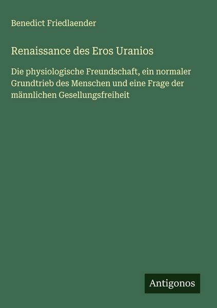 Produktbild: Renaissance des Eros Uranios