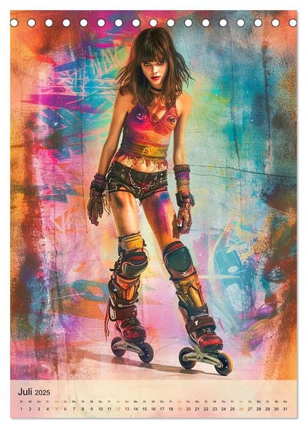 Produktbild: Rollerblades - einfach cool (Tischkalender 2025 DIN A5 hoch), CALVENDO Monatskalender