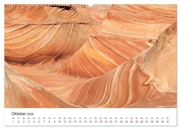 Produktbild: Paria Canyon - The Wave Naturwunder (Wandkalender 2026 DIN A2 quer), CALVENDO Monatskalender