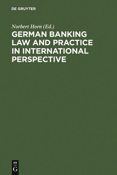 Produktbild: German Banking Law and Practice in International Perspective