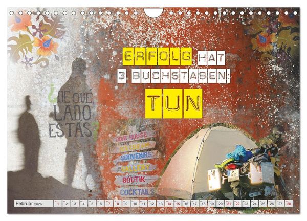 Produktbild: Stop dreaming start doing - H&ouml;r auf zu tr&auml;umen und mach es einfach (Wandkalender 2026 DIN A4 quer), CALVENDO Monatskalender