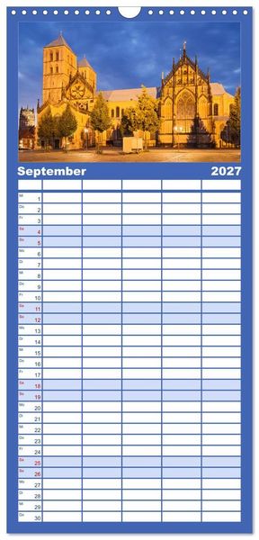 Produktbild: Familienplaner 2027 - Magisches M&uuml;nster mit 5 Spalten (Wandkalender, 21 x 45 cm) CALVENDO