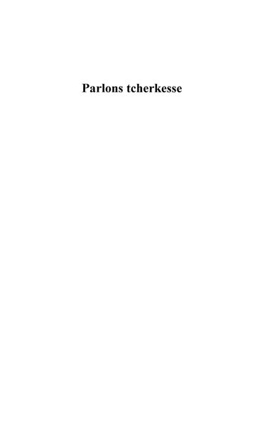 Produktbild: Parlons tcherkesse