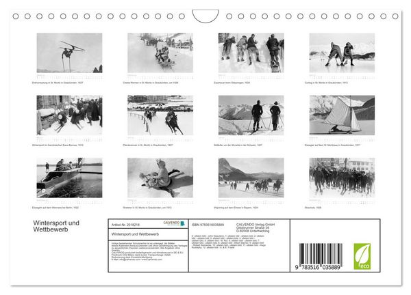 Produktbild: Wintersport und Wettbewerb (Wandkalender 2026 DIN A4 quer), CALVENDO Monatskalender