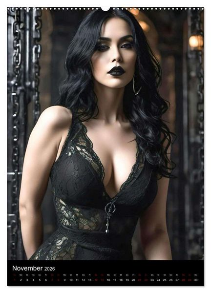 Produktbild: Wundersch&ouml;ne Gothic Divas (Wandkalender 2026 DIN A2 hoch), CALVENDO Monatskalender