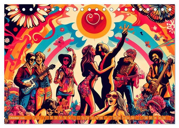 Produktbild: Psychodelic Art (Tischkalender 2026 DIN A5 quer), CALVENDO Monatskalender