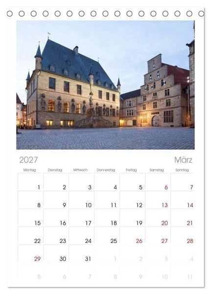 Produktbild: Tischplaner 2027 - Osnabr&uuml;ck - Momente einer Reise (A5 Tischkalender zum Aufstellen) CALVENDO