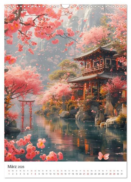 Produktbild: Japan. Impressionen im Aquarell-Stil (Wandkalender 2026 DIN A3 hoch), CALVENDO Monatskalender