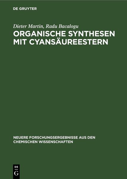 Produktbild: Organische Synthesen mit Cyans&auml;ureestern