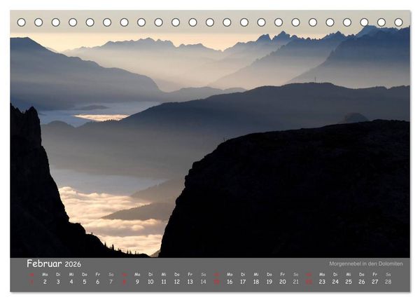 Produktbild: Traumhafte Bergwelt Kalender (Tischkalender 2026 DIN A5 quer), CALVENDO Monatskalender