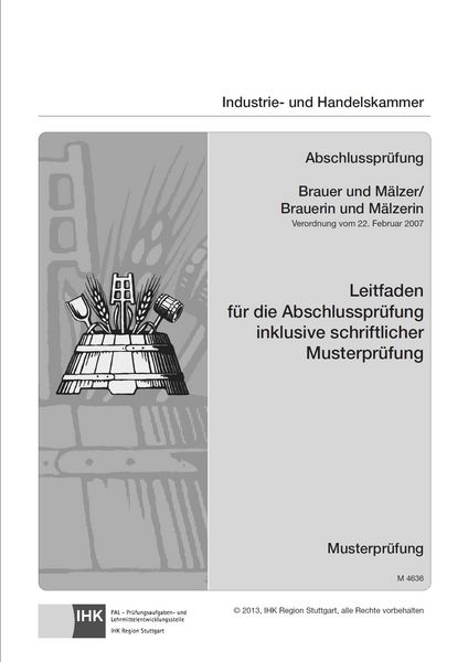 Produktbild: PAL-Leitfaden Brauer/-in und M&auml;lzer/-in (VO vom 22.02.2007)