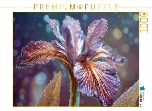 CALVENDO Puzzle Cyber-Iris im Lichtwald | 1000 Teile Lege-Größe 64x48cm Foto-Puzzle für glückliche Stunden