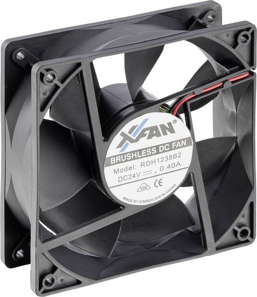 Produktbild: X-Fan RDH1238S Axiall&uuml;fter 24 V/DC 217.8 m&sup3;/h (L x B x H) 120 x 120 x 38mm