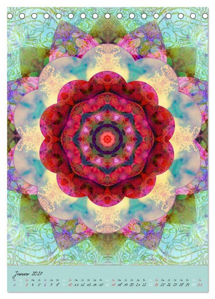 Produktbild: FLORALE MANDALAS (Tischkalender 2027 DIN A5 hoch), CALVENDO Monatskalender