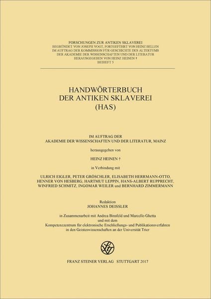 Produktbild: Handw&ouml;rterbuch der antiken Sklaverei (HAS)