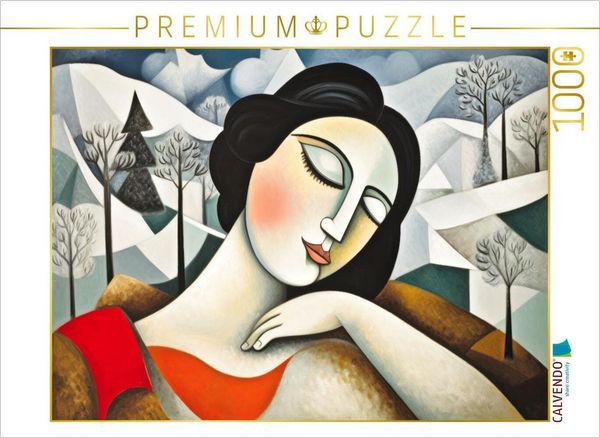Produktbild: CALVENDO Puzzle Die Tr&auml;umende im Winter | 1000 Teile Lege-Gr&ouml;&szlig;e 64x48cm Foto-Puzzle f&uuml;r gl&uuml;ckliche Stunden