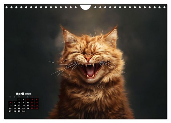 Produktbild: Auch Katzen lachen gern (Wandkalender 2026 DIN A4 quer), CALVENDO Monatskalender