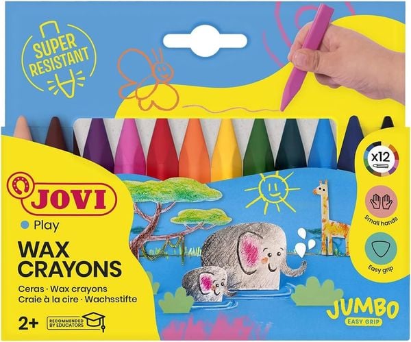 Produktbild: JOVI - JOVICOLOR TRIWAX Wachsmalstifte, 12er Set