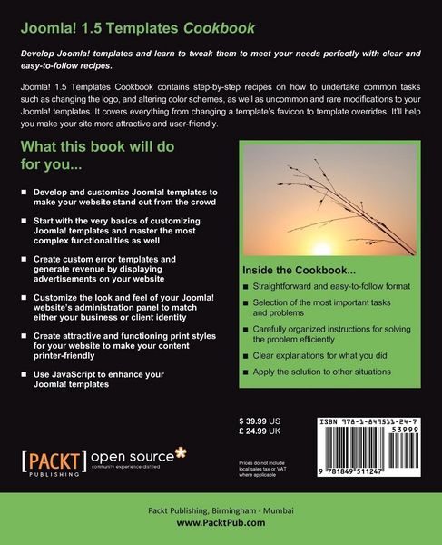 Produktbild: Joomla! 1.5 Templates Cookbook