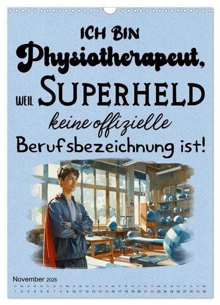 Produktbild: Physiospr&uuml;che (Wandkalender 2026 DIN A3 hoch), CALVENDO Monatskalender