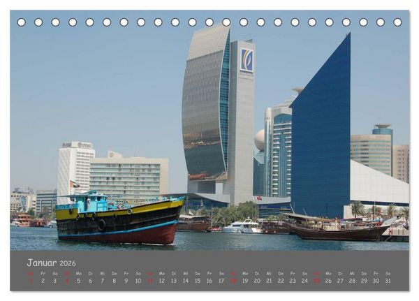 Produktbild: Dubai. Glanz unter der Sonne Arabiens (Tischkalender 2026 DIN A5 quer), CALVENDO Monatskalender