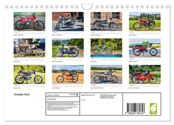 Produktbild: Kreidler-Kult (Wandkalender 2027 DIN A4 quer), CALVENDO Monatskalender