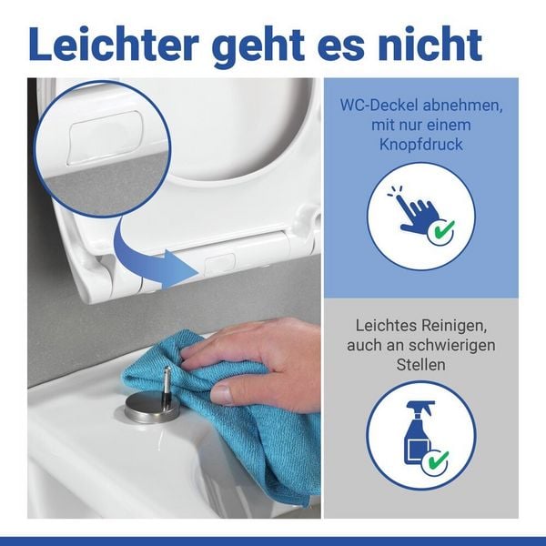 Produktbild: WC Sitz Mod. Vorno Neo Wei&szlig;, Toilettendeckel mit Absenkautomatik