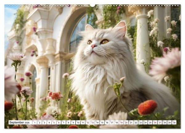 Produktbild: Das Jahr der Samtpfoten (Wandkalender 2026 DIN A2 quer), CALVENDO Monatskalender