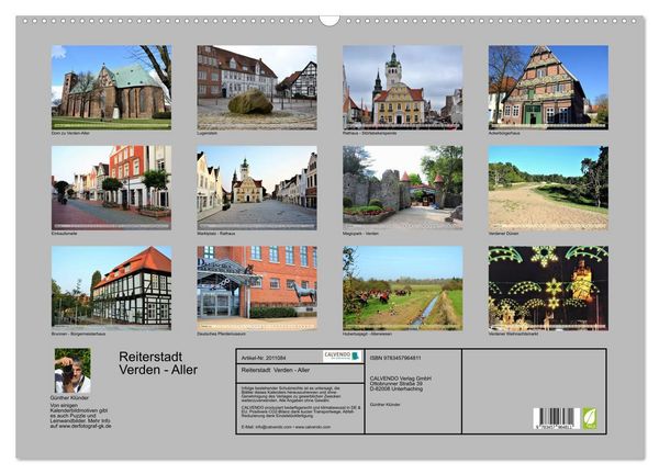 Produktbild: Reiterstadt Verden - Aller (Wandkalender 2026 DIN A2 quer), CALVENDO Monatskalender
