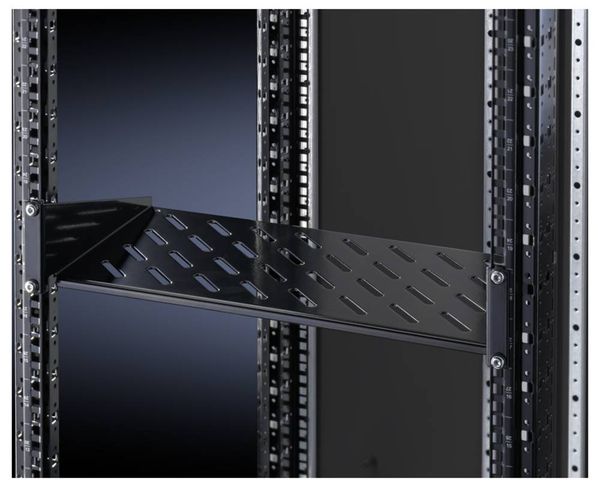 Produktbild: Rittal 5501.615 19 Zoll Netzwerkschrank-Ger&auml;teboden 2 HE Festeinbau Geeignet f&uuml;r Schranktiefe: ab 300 mm Schwarz