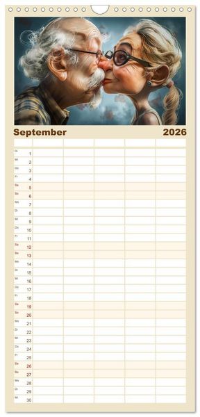 Produktbild: Familienplaner 2026 - Alt, aber nicht leise mit 5 Spalten (Wandkalender, 21 x 45 cm) CALVENDO