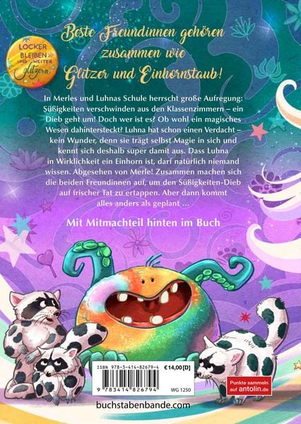 Produktbild: Zwei wie Glitzer und Einhornstaub - Der S&uuml;&szlig;igkeiten-Dieb