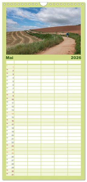 Produktbild: Familienplaner 2026 - Camino 2026 mit 5 Spalten (Wandkalender, 21 x 45 cm) CALVENDO