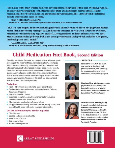 Produktbild: Child Medication Fact Book for Psychiatric Practice, Second Edition