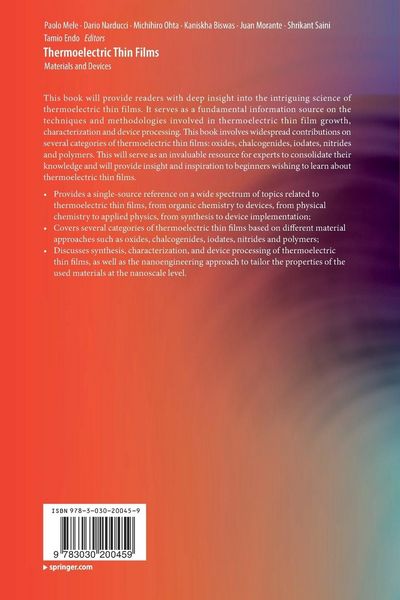 Produktbild: Thermoelectric Thin Films