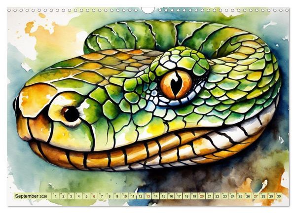 Produktbild: Farbenpr&auml;chtige Reptilien (Wandkalender 2026 DIN A3 quer), CALVENDO Monatskalender