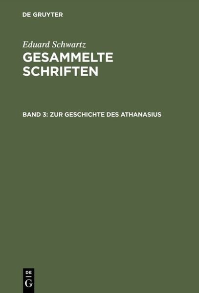 Produktbild: Zur Geschichte des Athanasius