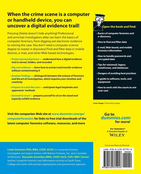 Produktbild: Computer Forensics For Dummies
