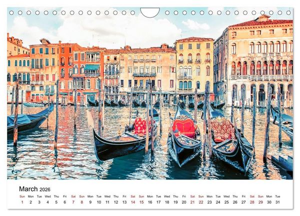 Produktbild: Beautiful Venice (Wall Calendar 2026 DIN A4 landscape), CALVENDO 12 Month Wall Calendar