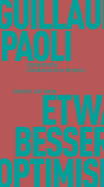 Produktbild: Etwas Besseres als der Optimismus