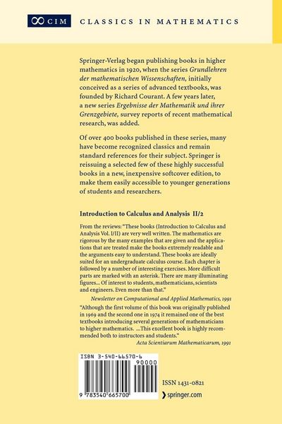 Produktbild: Introduction to Calculus and Analysis II/2