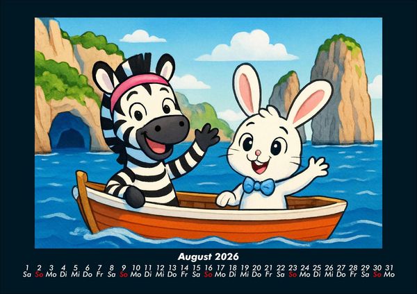 Produktbild: Zara & Bouncy in Italien 2026 Fotokalender DIN A4