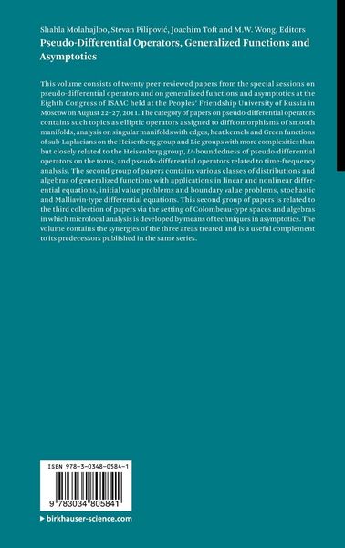 Produktbild: Pseudo-Differential Operators, Generalized Functions and Asymptotics