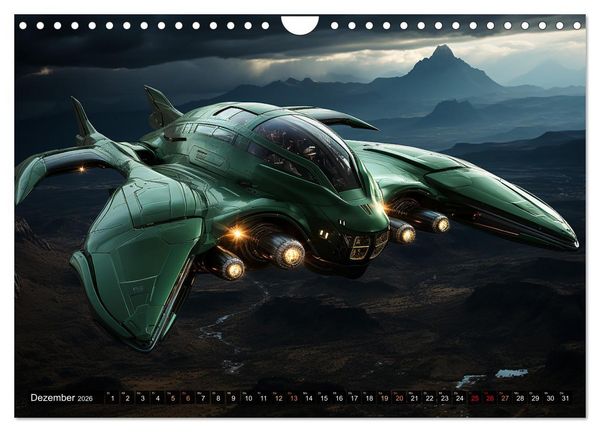 Produktbild: Futuristische Flieger (Wandkalender 2026 DIN A4 quer), CALVENDO Monatskalender